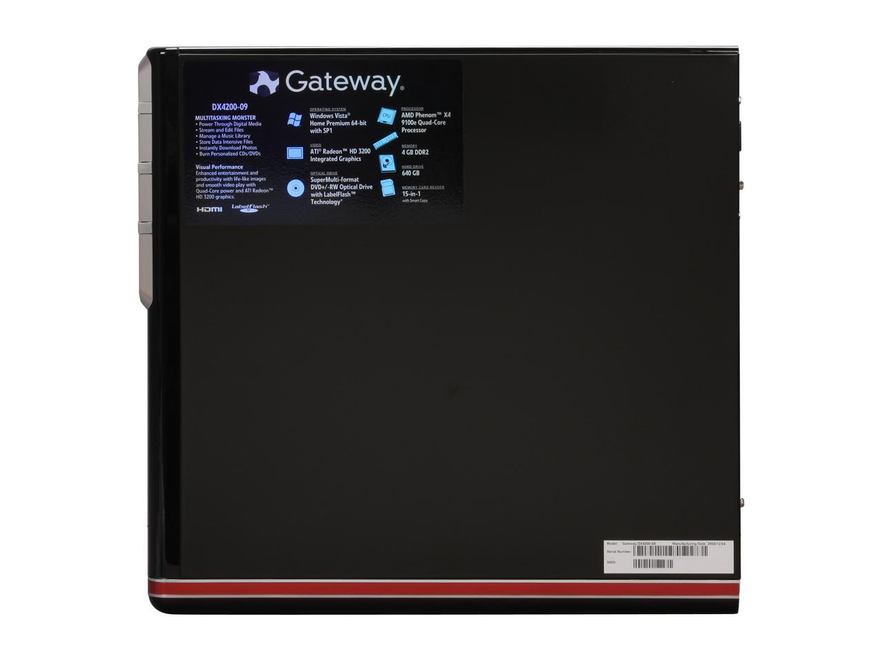 Gateway Desktop PC DX Series DX420009 AMD Phenom X4 9100e