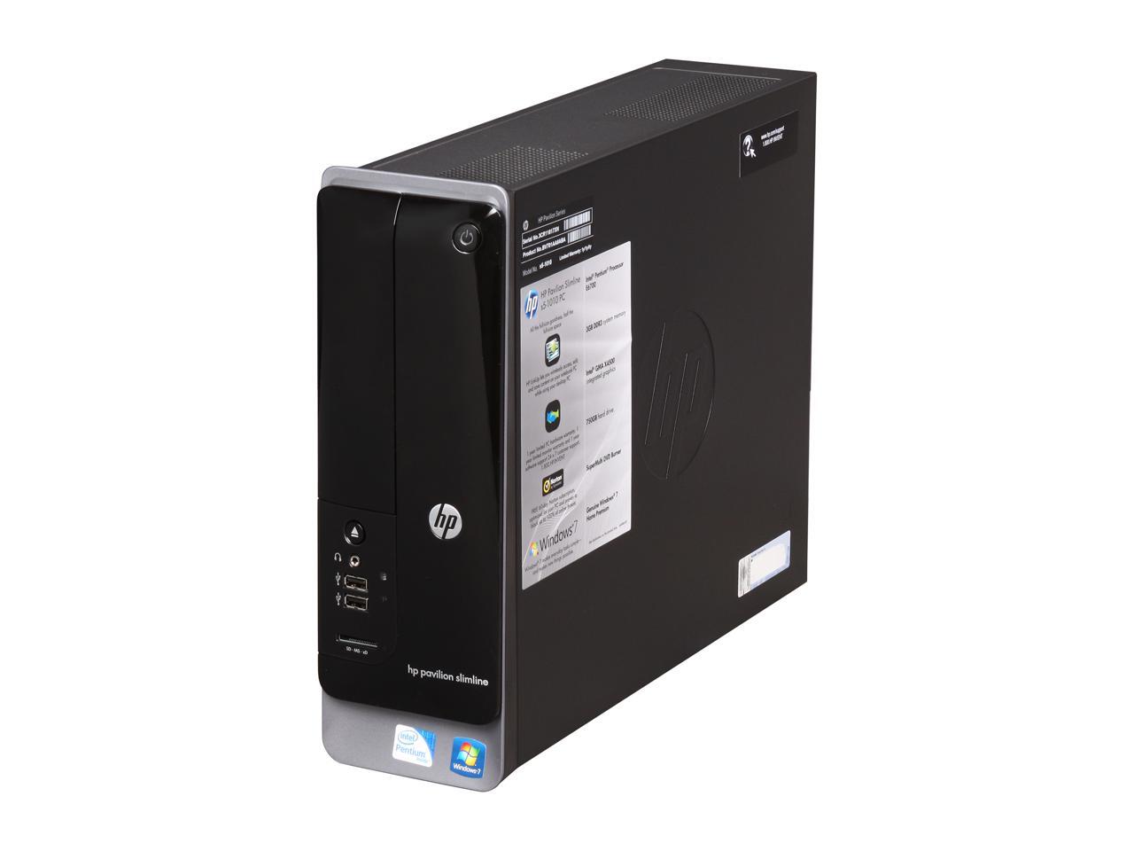 HP Desktop PC Pavilion Slimline s51010 (BV701AAABA) Pentium E6700 (3.20GHz) 3GB DDR3 750GB HDD