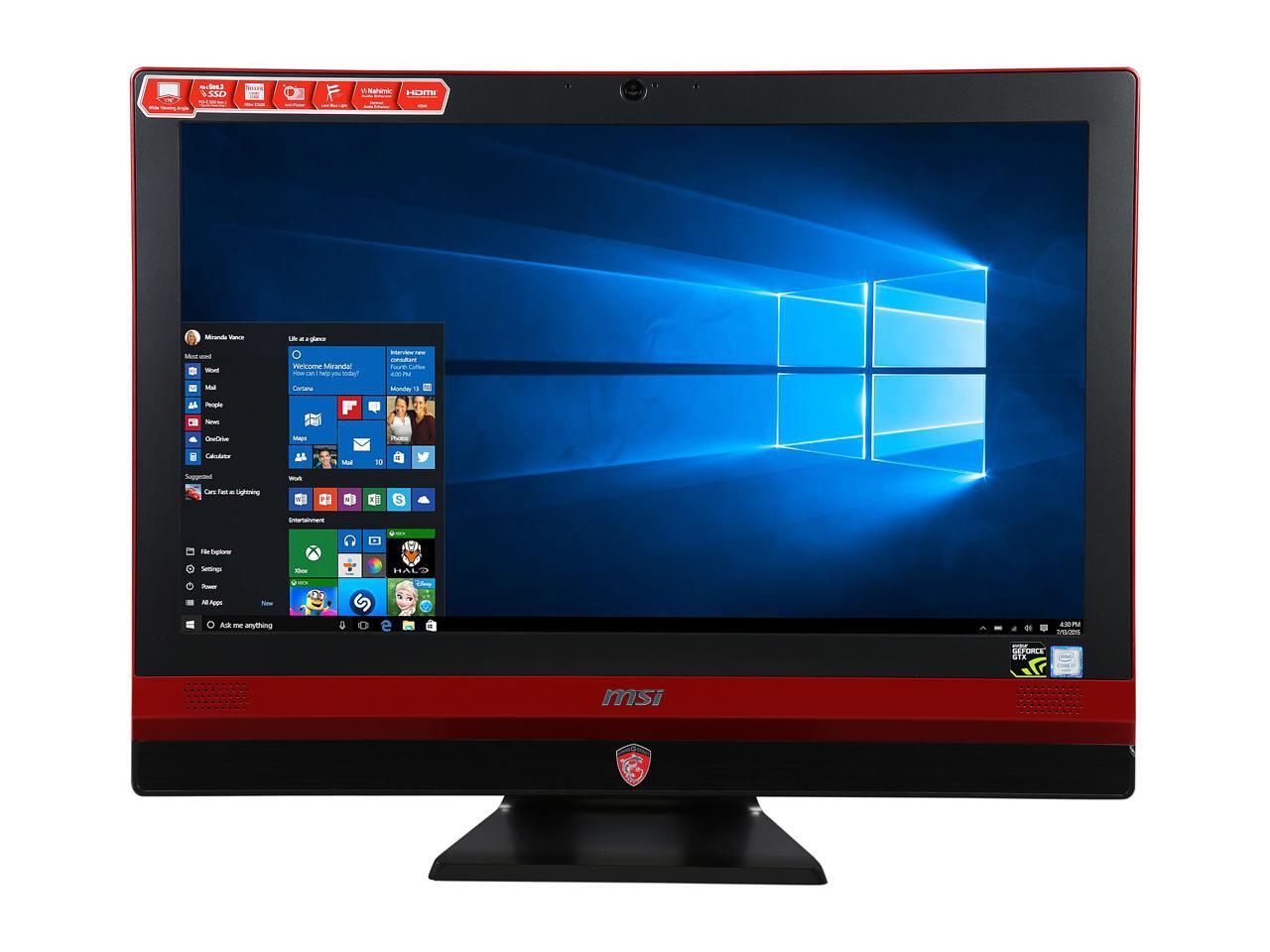 MSI Gaming AllinOne Computer 24 6QE022US Intel Core i7 6700HQ (2.6