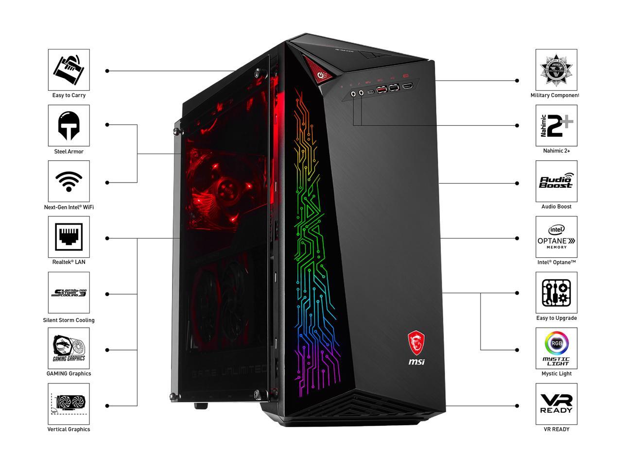 MSI Desktop Computer Infinite X VR8RF008US Intel Core i78700K 16GB