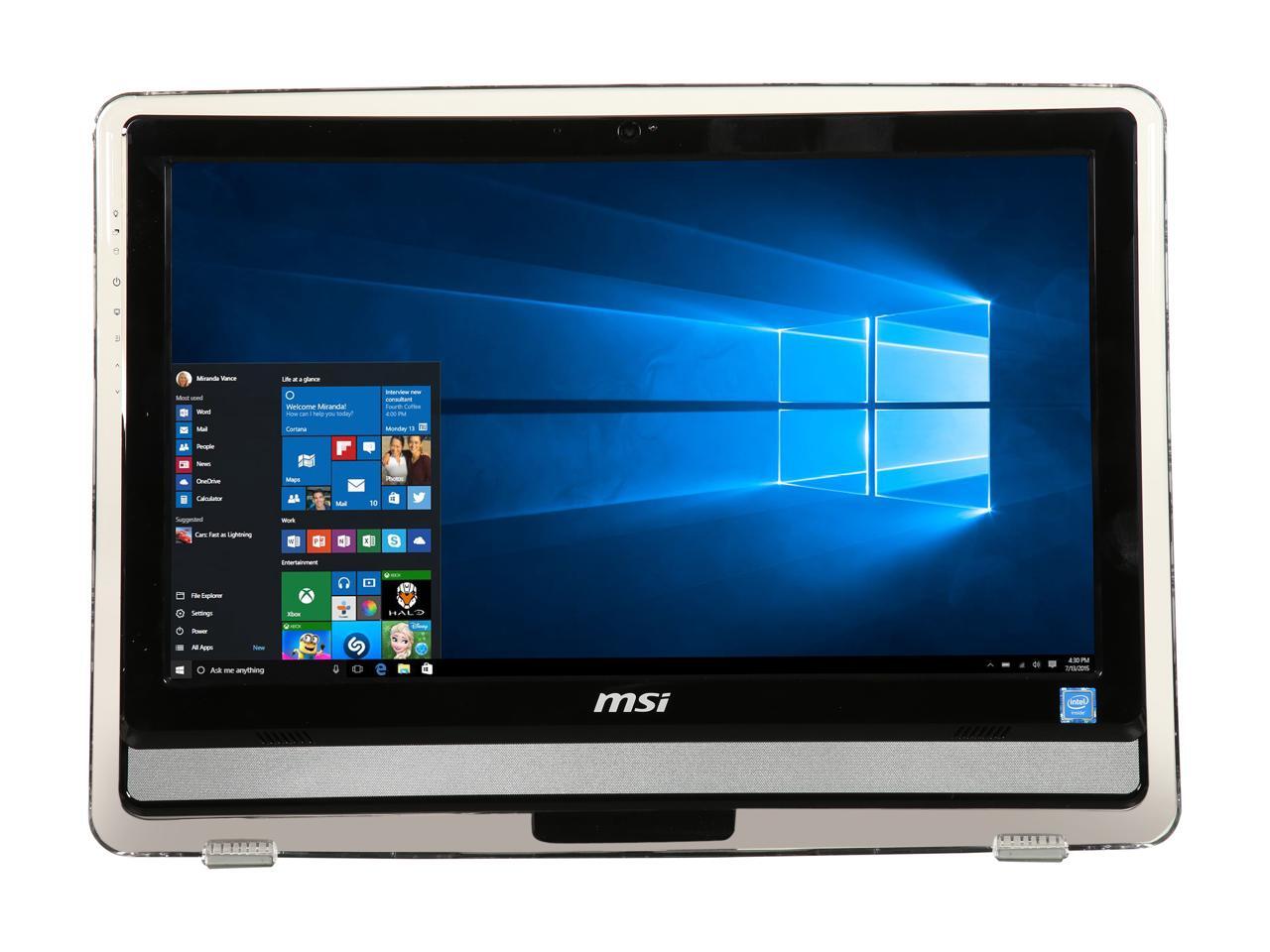 Refurbished MSI AllinOne Computer Pro 22ET 4BW025US Pentium N3700