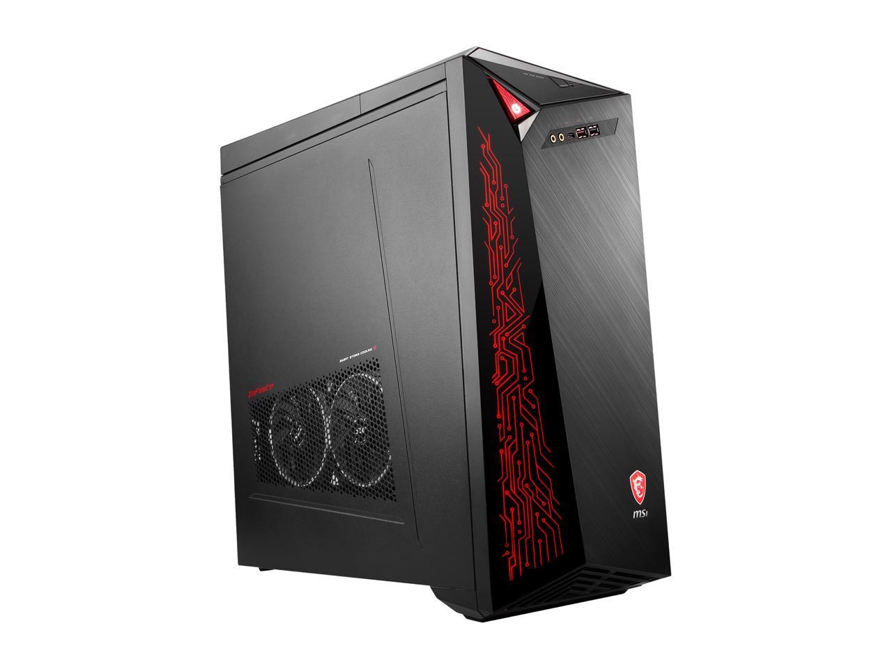 Msi Desktop Computer Infinite X 8rd 040us Intel Core I7 8th Gen 8700 3 Ghz 16 Gb Ddr4 2 Tb Hdd 256 Gb M 2 Ssd Nvidia Geforce Gtx 1070 Windows 10 Home 64 Bit Newegg Com