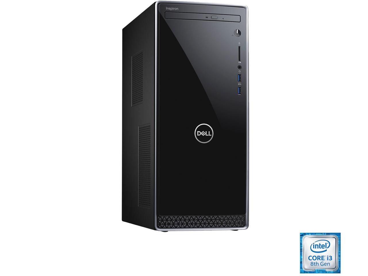 DELL Desktop Computer Inspiron 3670 i3670-3828BLK Intel Core i3-8100 ...