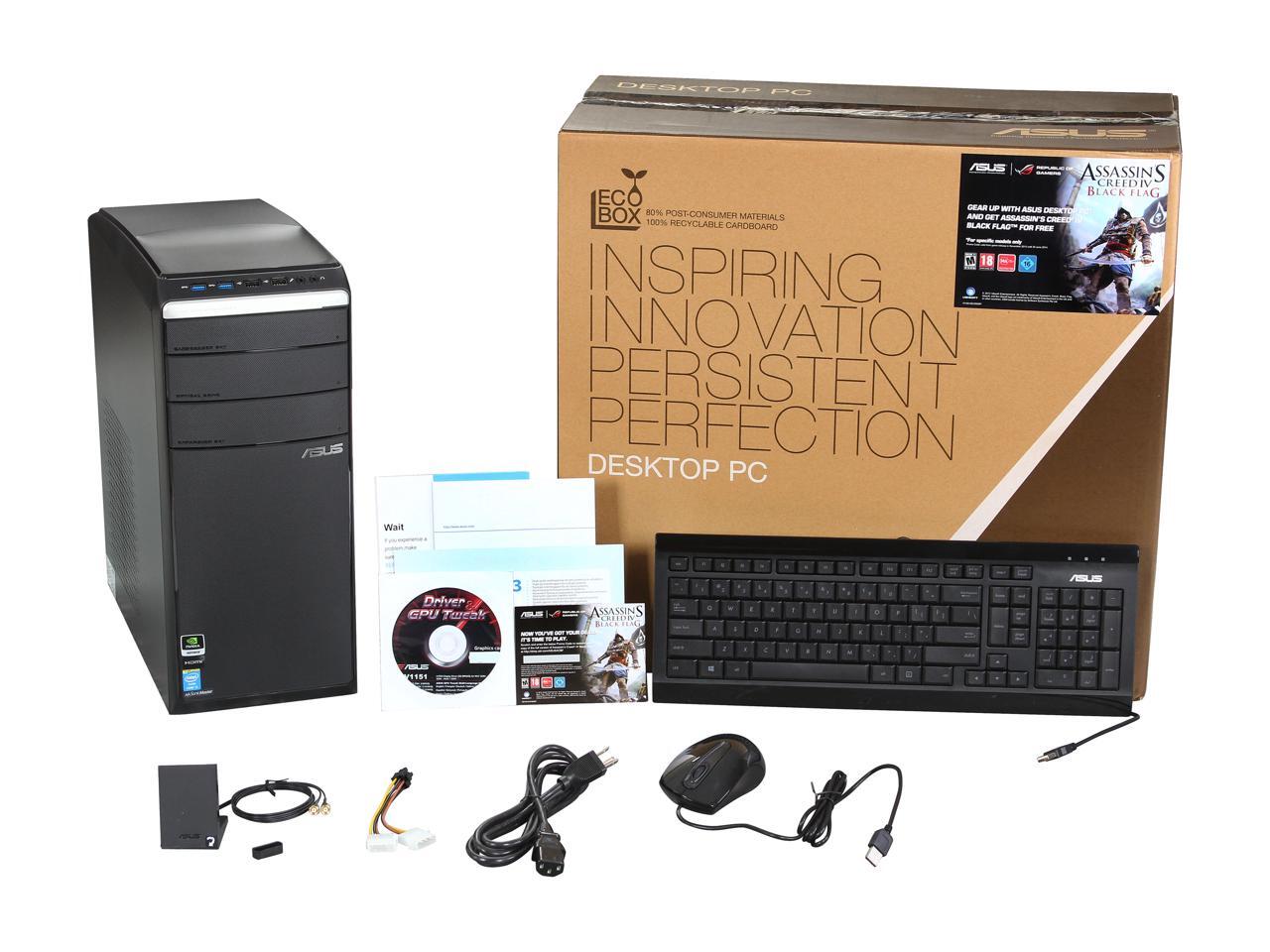 Asus Desktop Pc M51ad Us002s Intel Core I5 4440 3 10ghz 8gb Ddr3 1 Tb Hdd Nvidia Geforce Gtx 760 3 Gb Windows 8 64 Bit Newegg Com