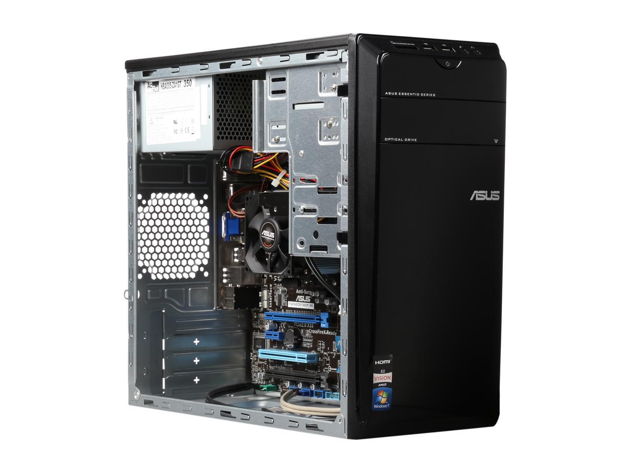 Refurbished Asus Desktop Pc Cm1740 02 E Series E2 30 2 40 Ghz 4gb 500 Gb Hdd Amd Radeon Hd 6370d Windows 8 Newegg Com