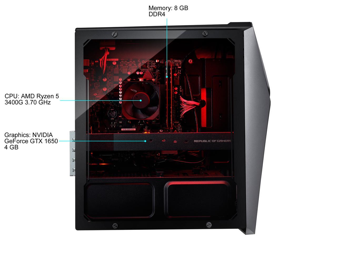 Rog Strix Gl10dh Amd Ryzen 5 3400g Gtx 1650 Newegg Com