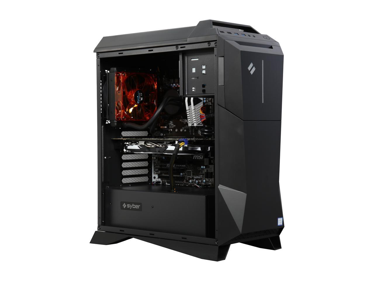 CyberpowerPC Desktop Computer SYBER M VR300TLQ Intel Core i7-7700K 16GB ...