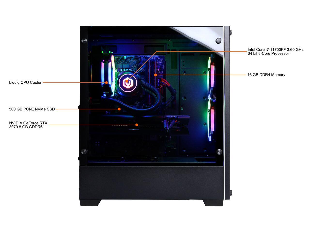CyberpowerPC SLC10300V5 Gaming Desktop Intel Core i7 11th Gen 11700KF