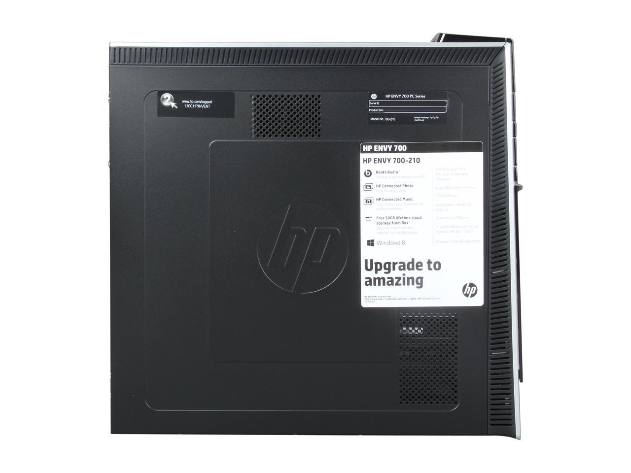 HP Desktop PC ENVY 700210 AMD A106700 8GB DDR3 1TB HDD AMD Radeon HD