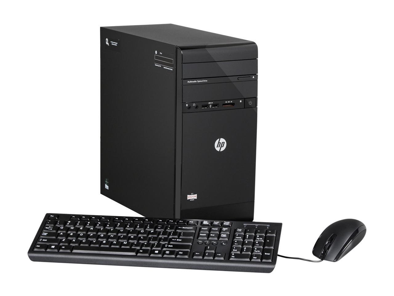HP Desktop PC Pavilion P2-1310 (H3Y72AA#ABA) AMD E2-1800 4GB DDR3 500GB ...