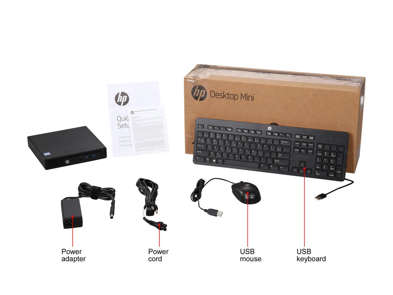 HP Desktop Mini PC 260 G2 (V2V85UTABA) Intel Core i36100U 4GB DDR4