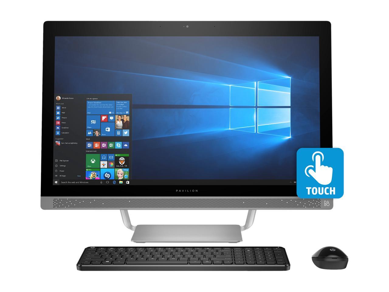 HP All-in-One Computer Pavilion 24-b240 Intel Core i7-7700T 12GB DDR4 ...