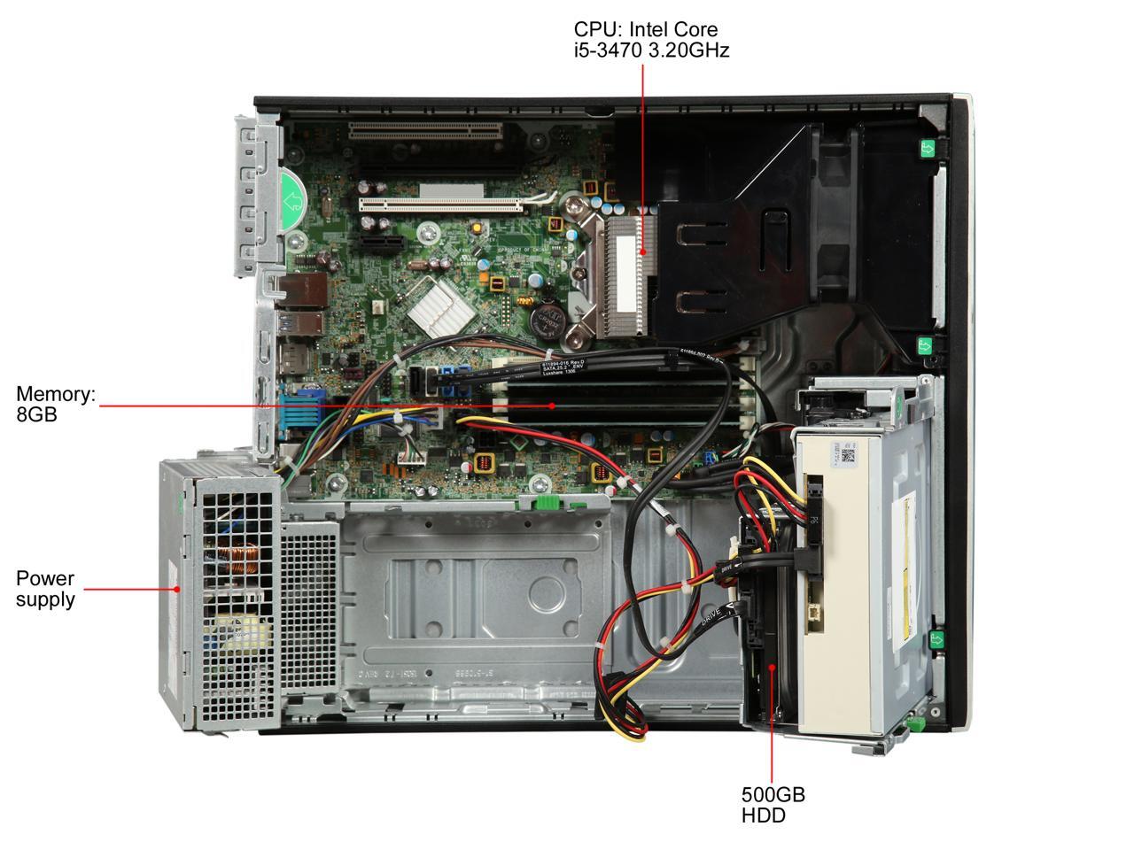 Open Box HP Grade A Desktop Computer 8300 Intel Core i5 3rd Gen 3470