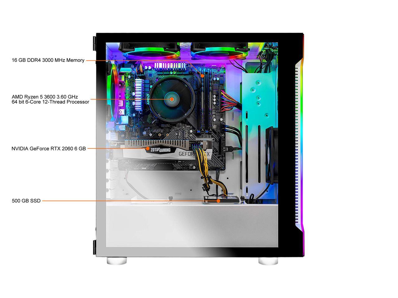 Refurbished SkyTech Archangel 3.0 Gaming Computer PC Desktop Ryzen 5