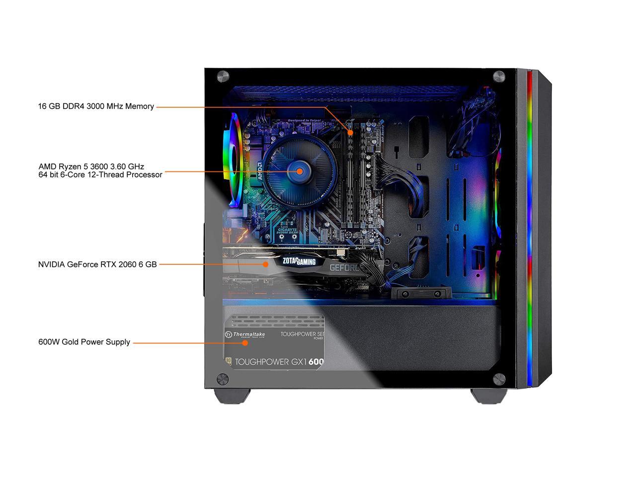 Skytech Chronos Mini Gaming Computer PC Desktop Ryzen 5 RTX 2060