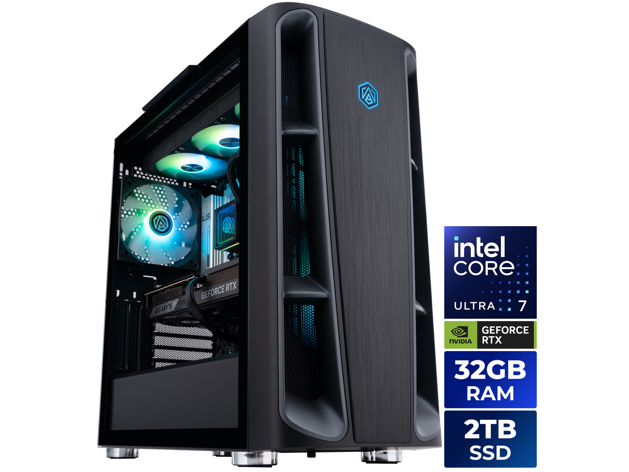 ABS Kaze II Aqua Prebuilt Gaming PC - Windows 11 - Intel Core Ultra 7 270K Plus - GeForce RTX 5070 Ti 16GB - DLSS 4 - 32GB DDR5 - 2TB NVMe SSD