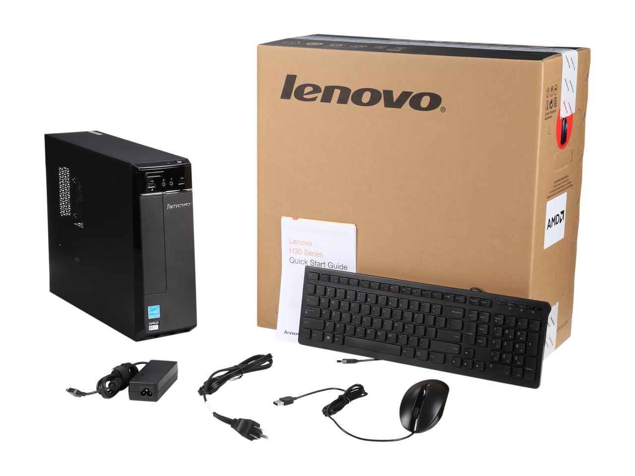 Open Box Lenovo Desktop Computer H3005 (90BJ005BUS) AMD ESeries E1