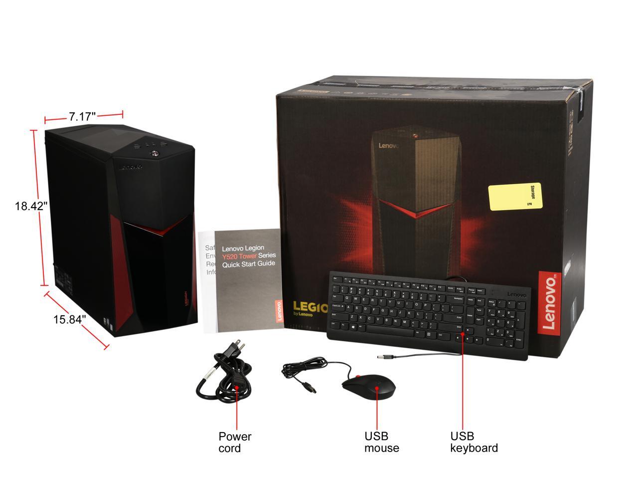 Lenovo Gaming Desktop Legion 90H7007AUS Intel Core i57400 8GB DDR4 1TB HDD GeForce GTX 1050 Ti