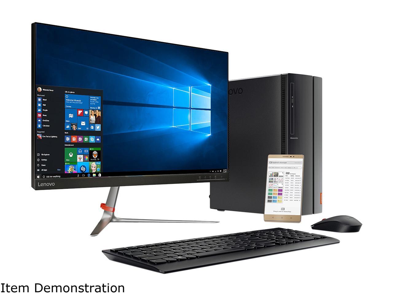 Lenovo Desktop Computer IdeaCentre 510A 90J00045US AMD Ryzen 3 2200G 8GB DDR4 128 GB PCIe SSD