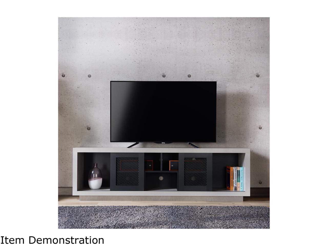 Furniture of America Oox Industrial Wood 70.87Inch TV Stand in Black