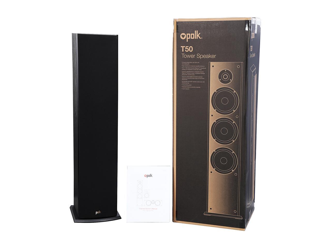 Polk Audio T50 Home Theater and Music Floor Standing Tower Speakers
