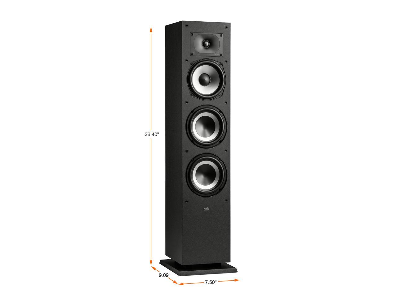 Open Box Polk Monitor XT60 HighResolution FloorStanding Tower Speaker Black