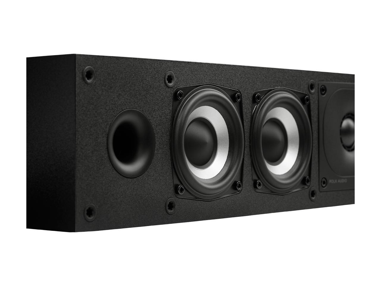 Polk Monitor XT35 Slim High Resolution Center Channel Speaker Black