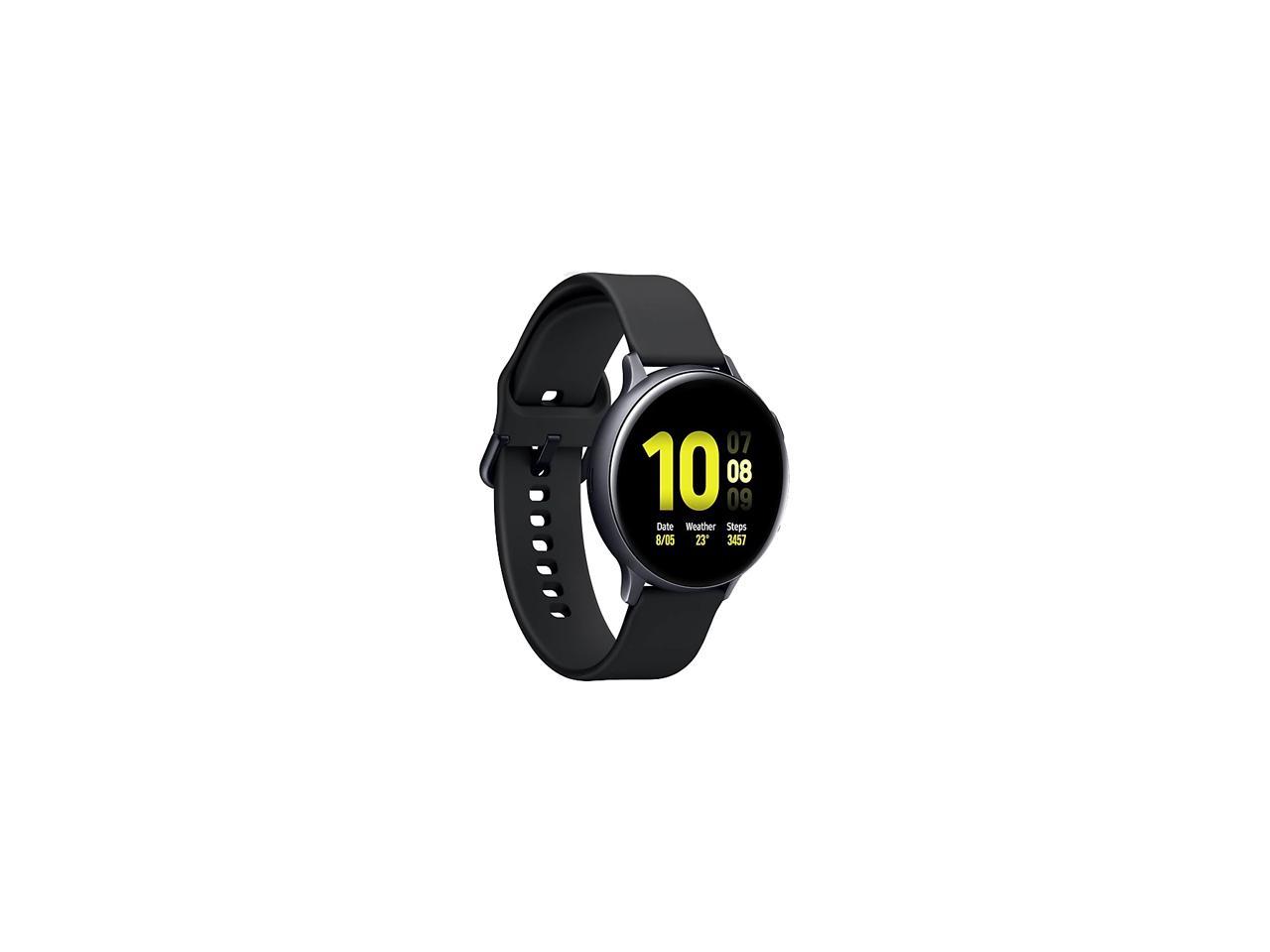 Samsung Galaxy Watch Active2 44mm Aluminum Aqua Black Sm R0nzkaxac Newegg Com