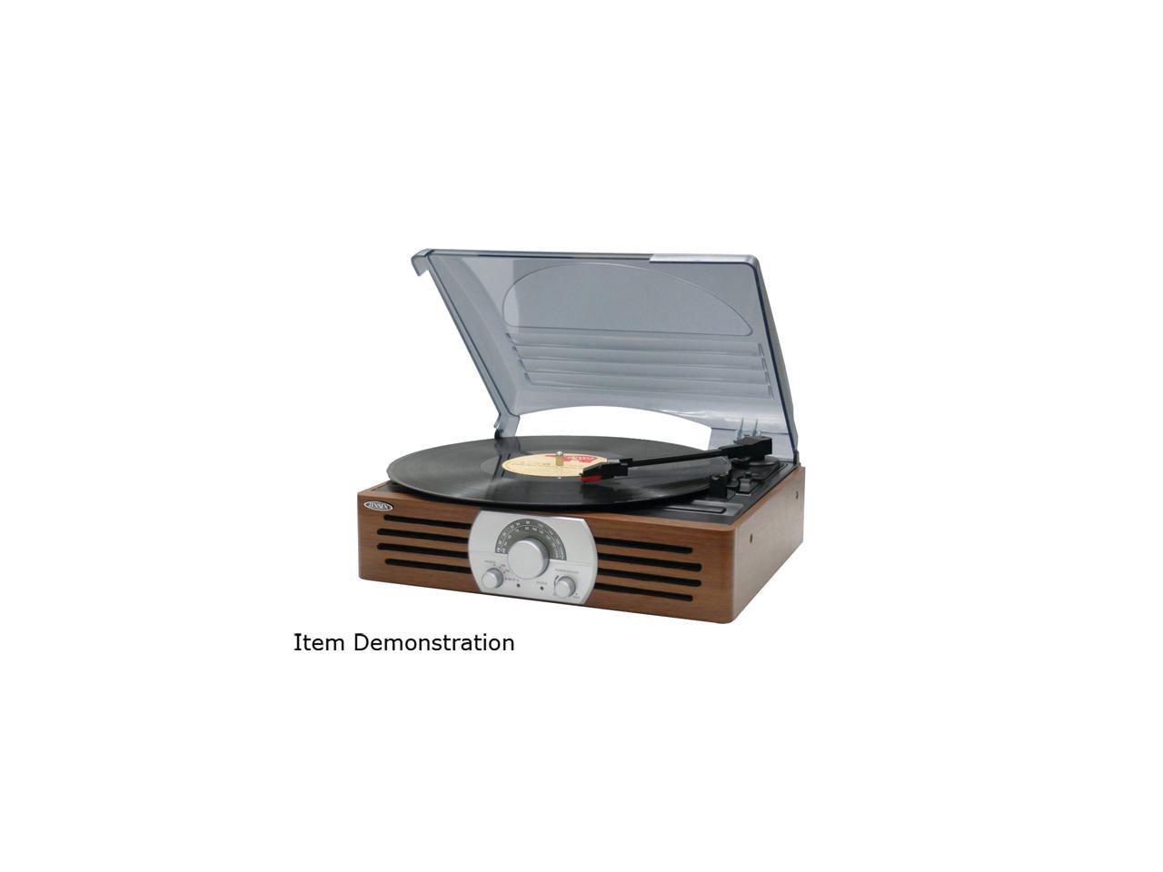 Jensen 3 Speed Stereo Turntable & Am/fm Stereo Radio JTA222P - Newegg.com