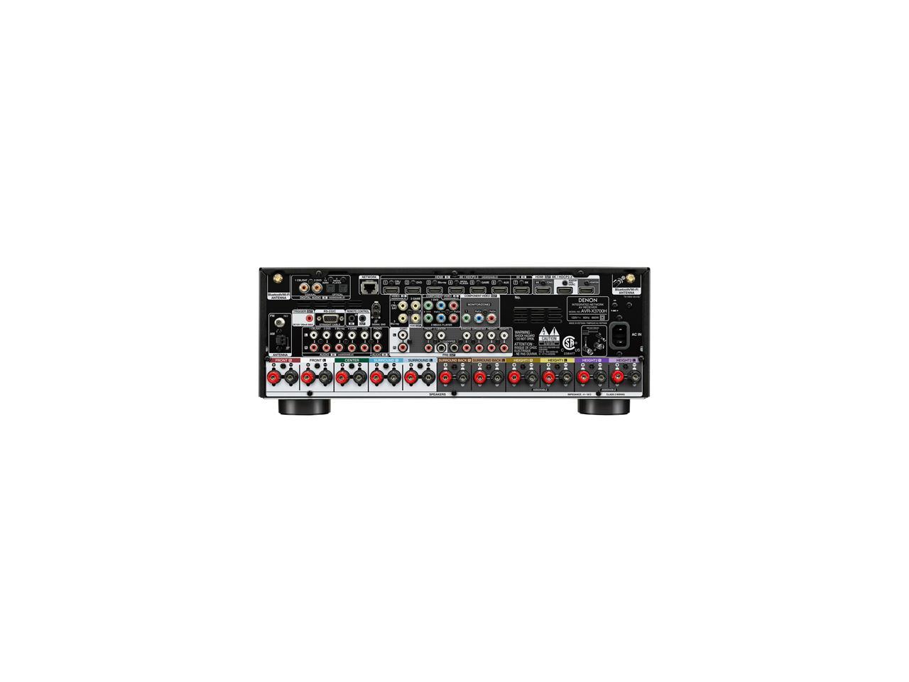 Denon - AVR-X3700H 8K Ultra HD 9.2 Channel (105 Watt X 9) AV Receiver ...