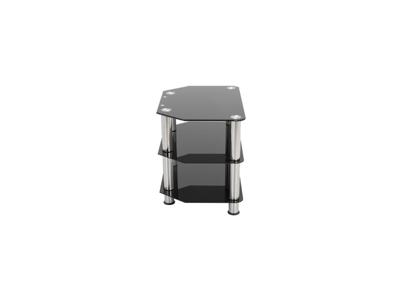 AVF SDC600CMA up to 32" Chrome Effect / Black Glass Classic Corner