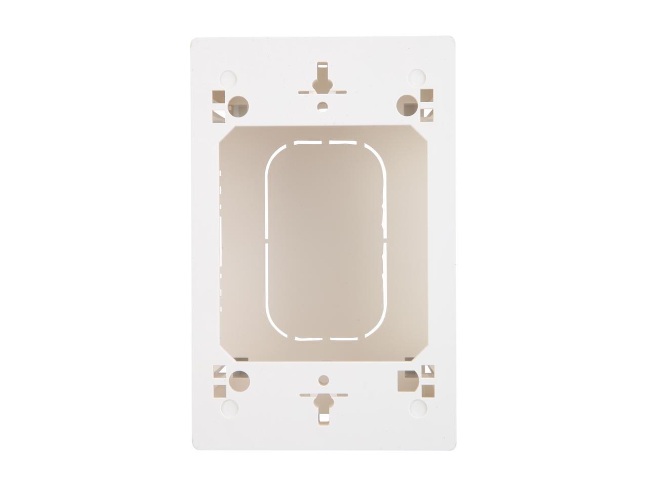 Tripp Lite Single Gang Surface Mount Junction Box Wallplate White N SMB WH Newegg Com