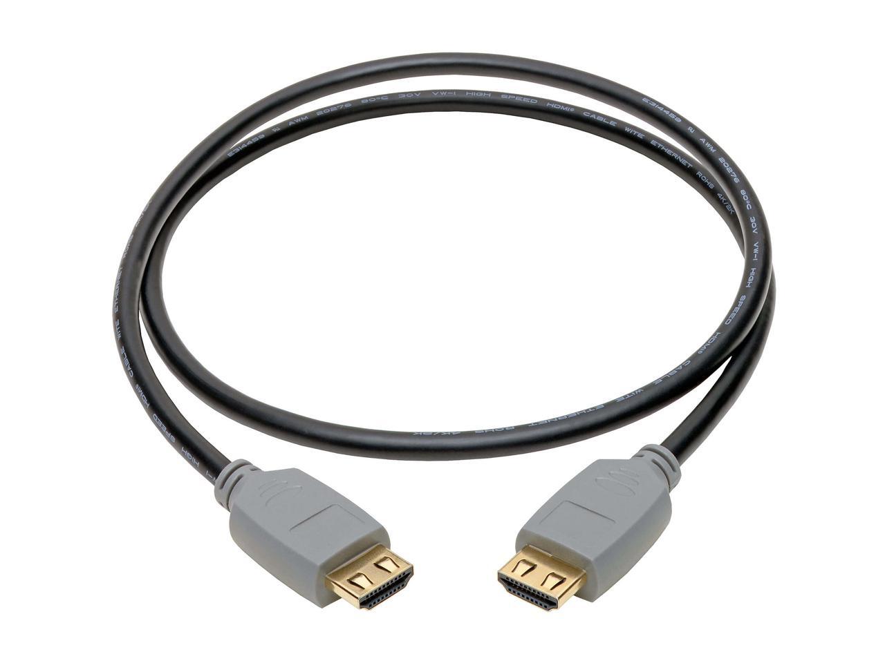 Tripp lite high speed 4k hdmi 2 0a cable with gripping connectors 3 ft 