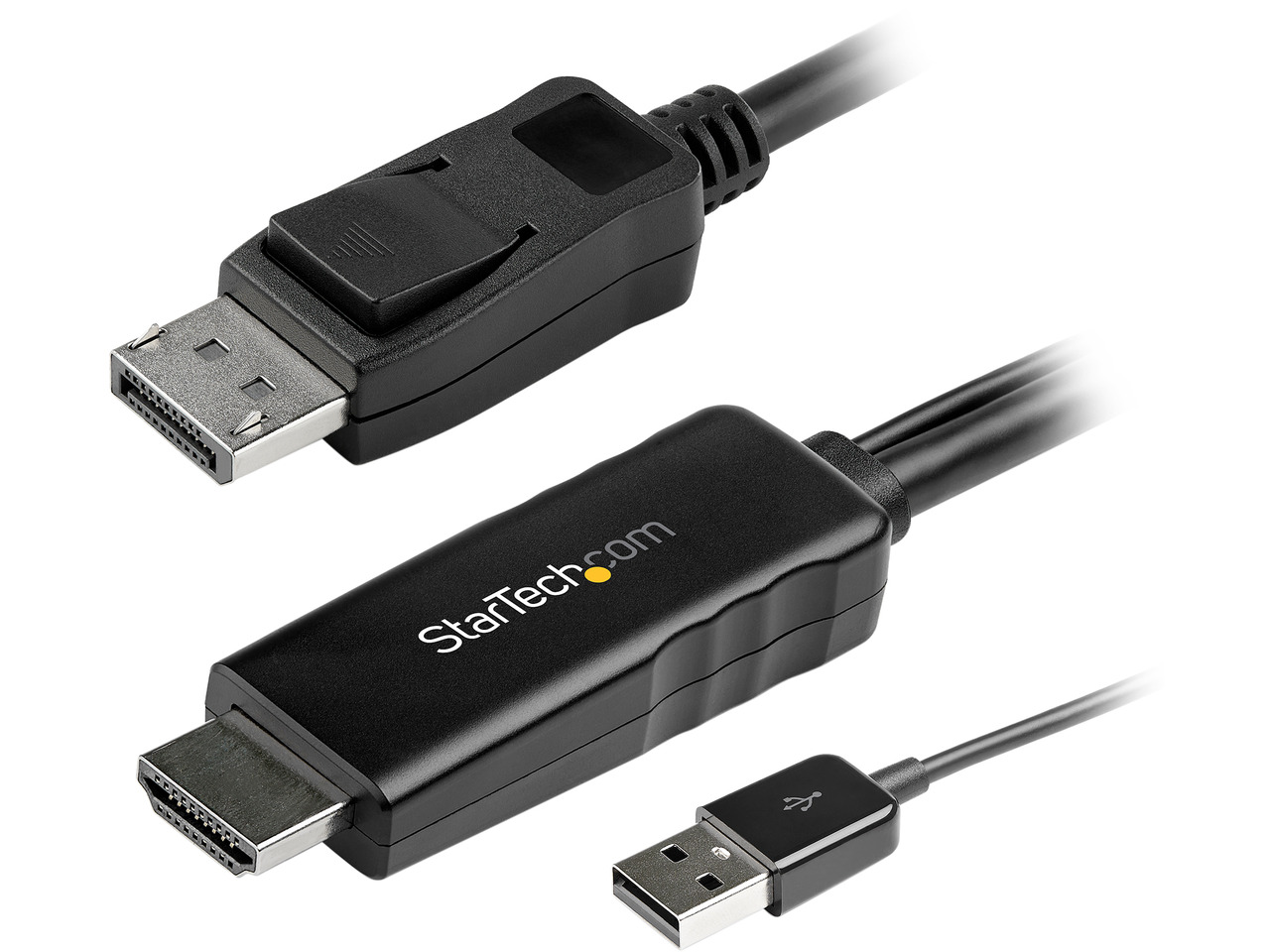 StarTech DisplayPort To HDMI Adapter Cable 6.5ft / 2m – 4K 30Hz, Black, DP2HDMM2MB