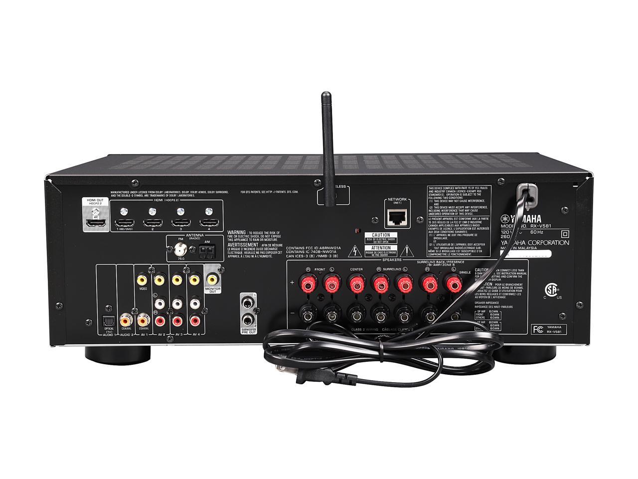 Yamaha RX-V581 7.2-Channel Network A/V Receiver, Black - Newegg.com
