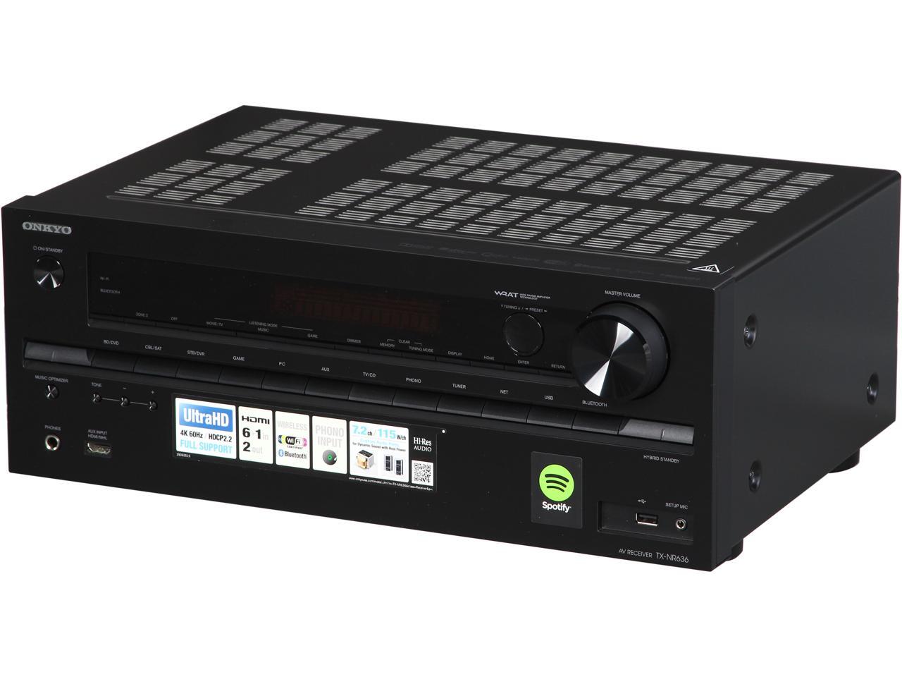 Onkyo TXNR636 7.2 CH 4K Network Home Theater AV Receiver