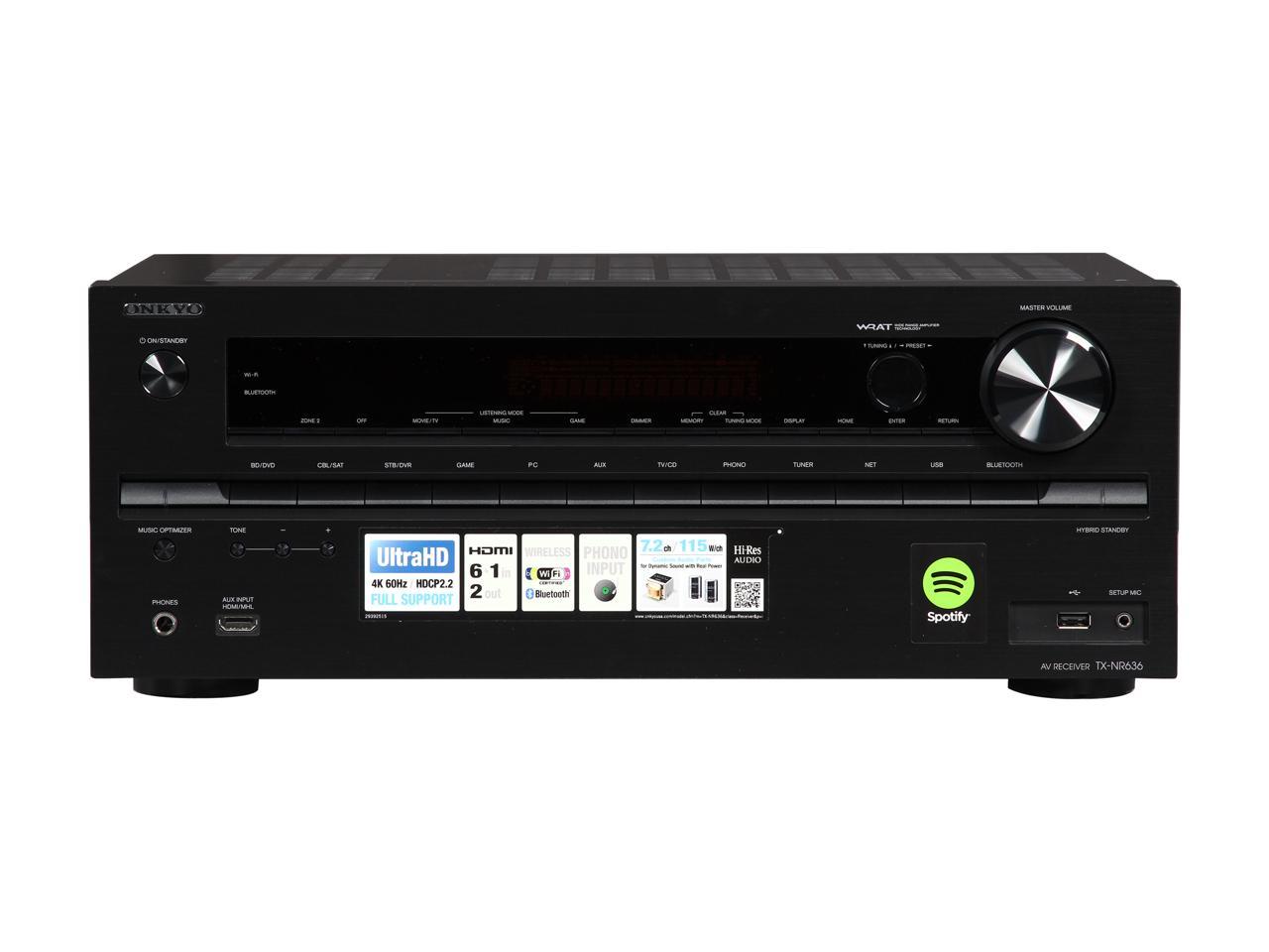 Onkyo TXNR636 7.2 CH 4K Network Home Theater AV Receiver