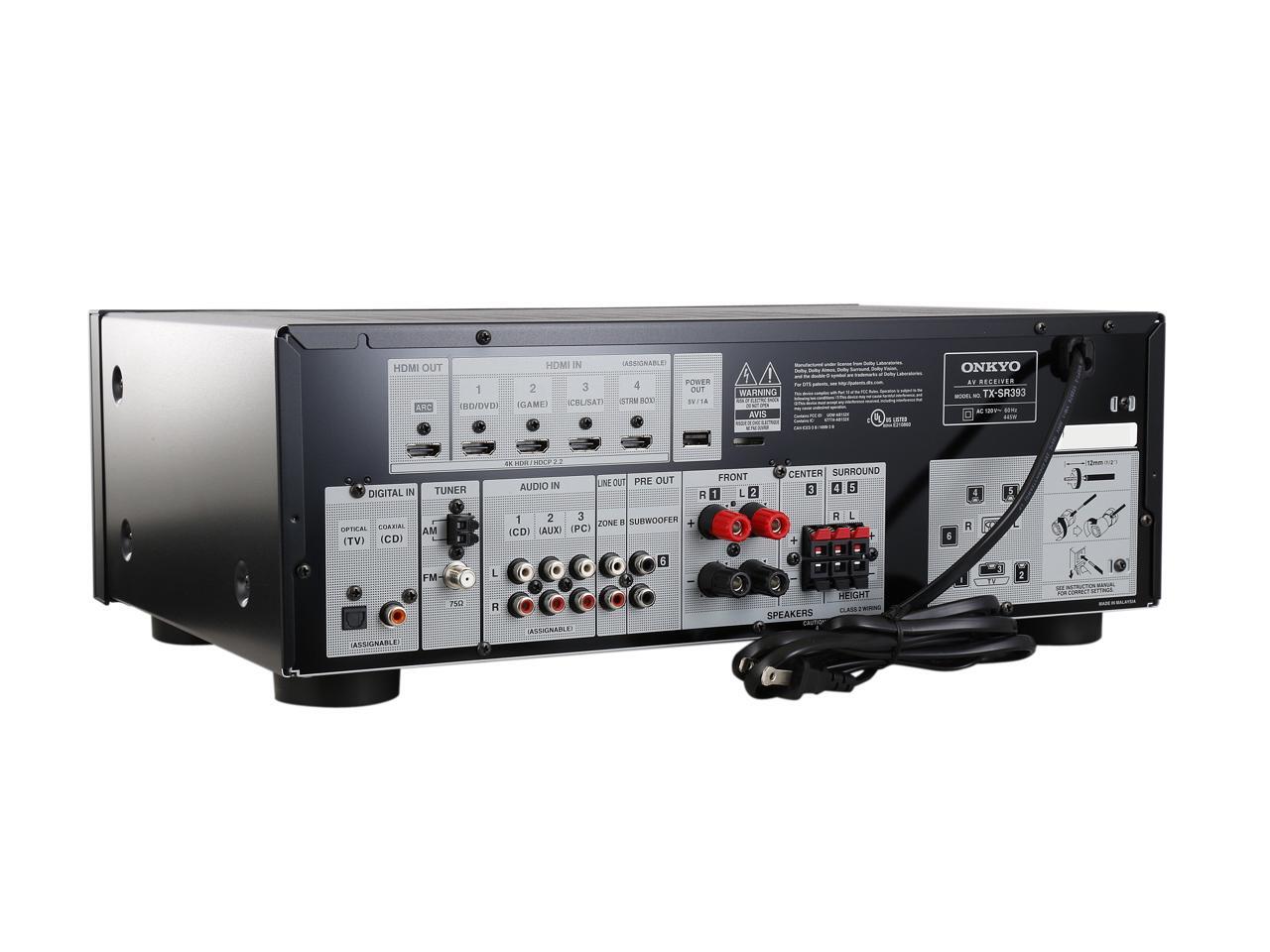 Onkyo TXSR393 5.2Channel A/V Receiver Newegg.ca