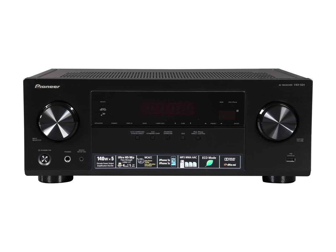 Refurbished Pioneer VSX524K/B 5.1Channel Receiver, Manufacturer