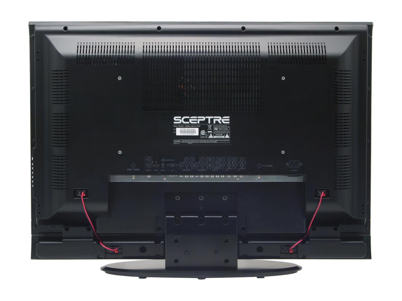 SCEPTRE Black&Silver 37" 169 8ms Wide Screen LCD HDTV w/ Builtin ATSC