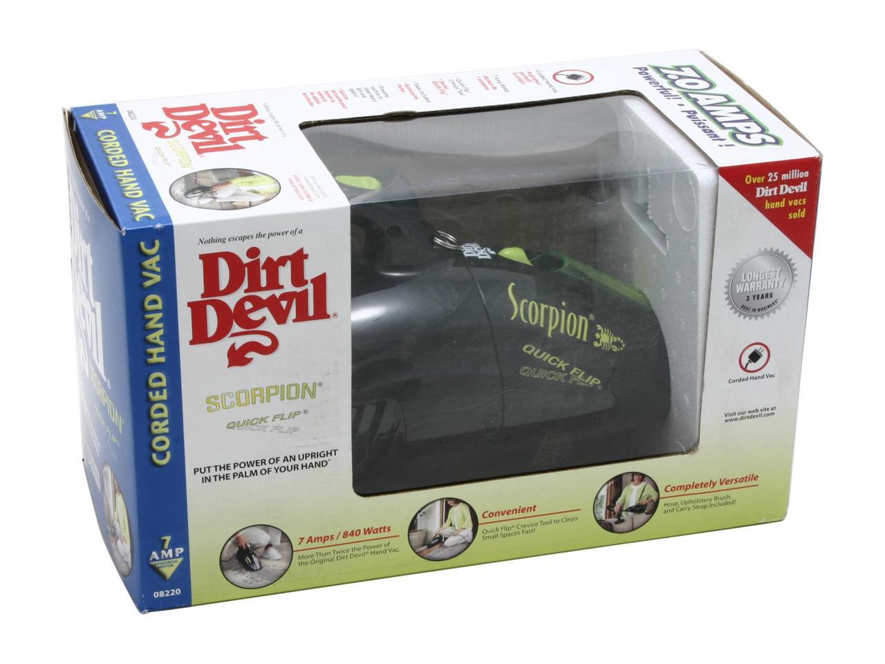 Dirt Devil M08220 Scorpion Quick Flip Hand Vacuum Black