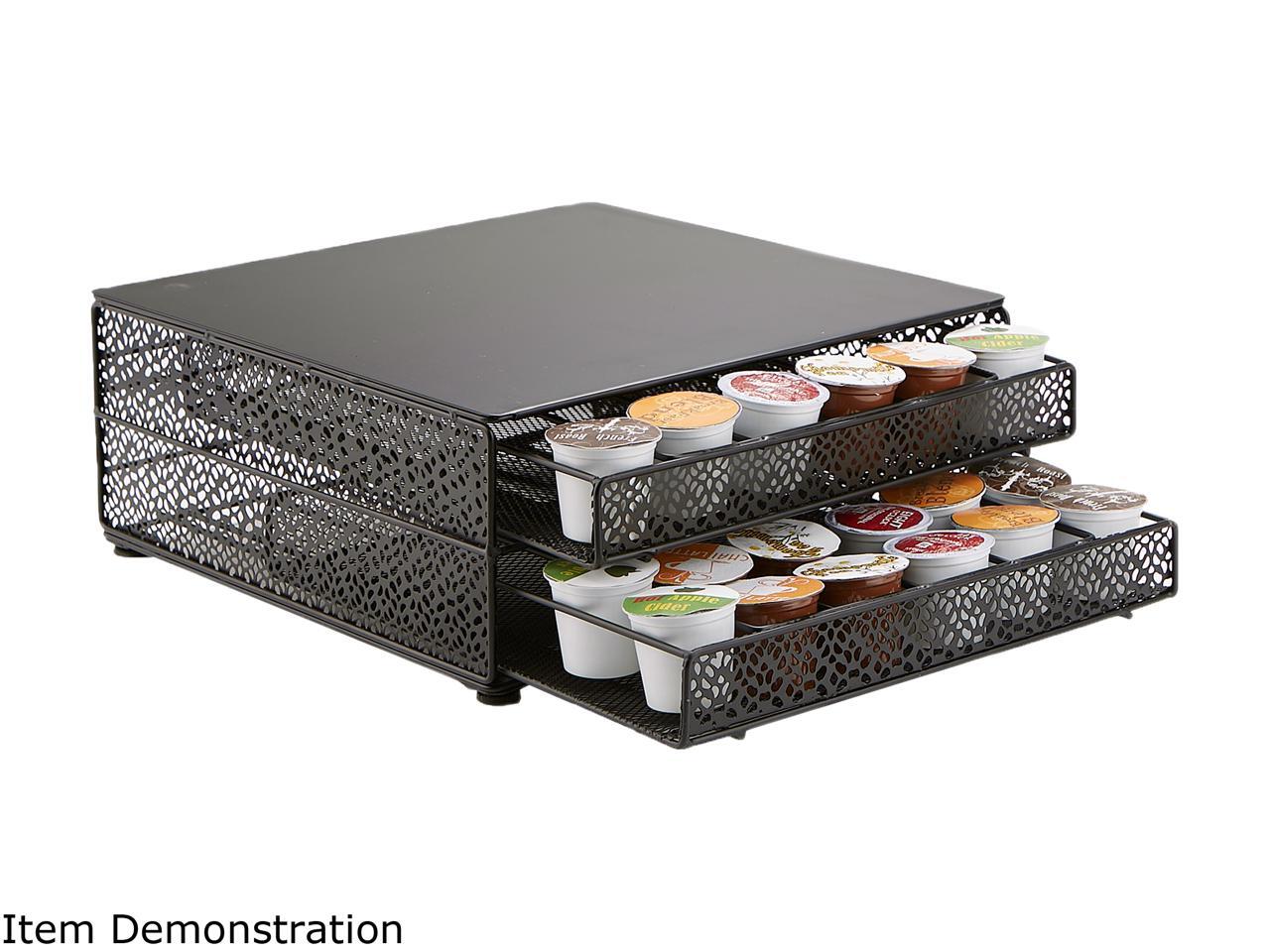Mind Reader DBMTRAYBLK Black 72 Capacity Double KCup Storage Tray