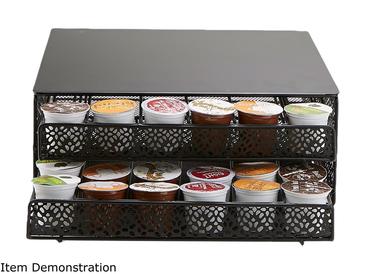 Mind Reader DBMTRAYBLK Black 72 Capacity Double KCup Storage Tray