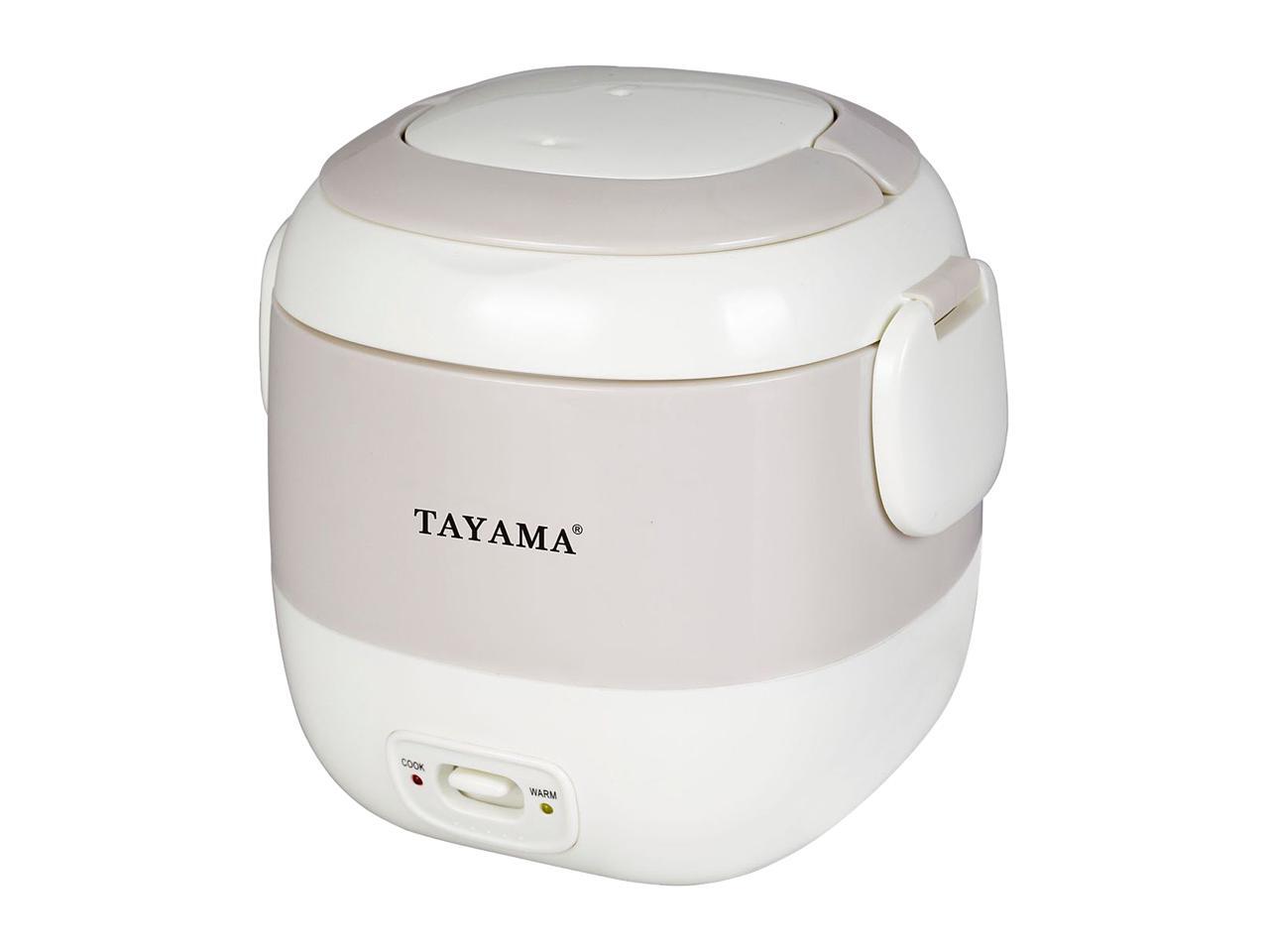 Tayama 1.5 Cup Portable Mini Rice Cooker, White TMRC03