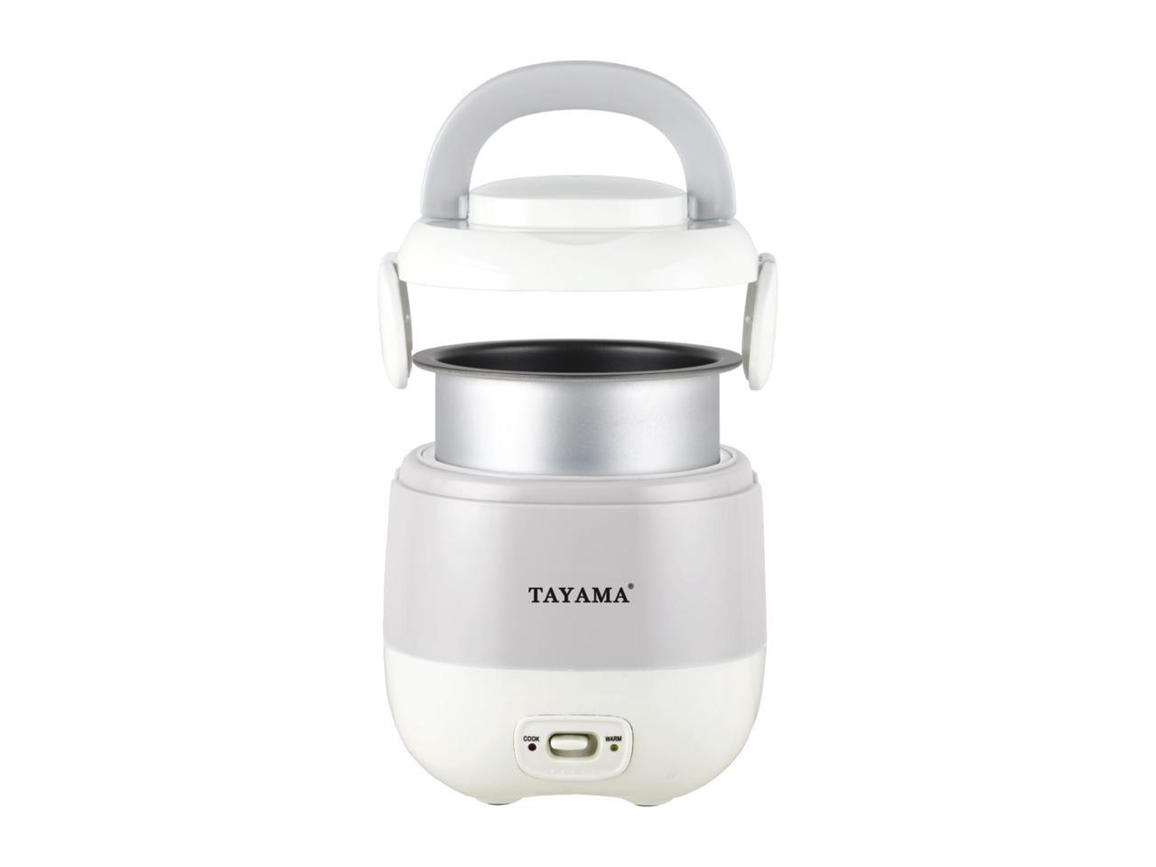 Tayama 1.5 Cup Portable Mini Rice Cooker, White TMRC03