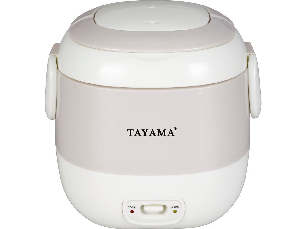 Tayama 1.5 Cup Portable Mini Rice Cooker, White TMRC03