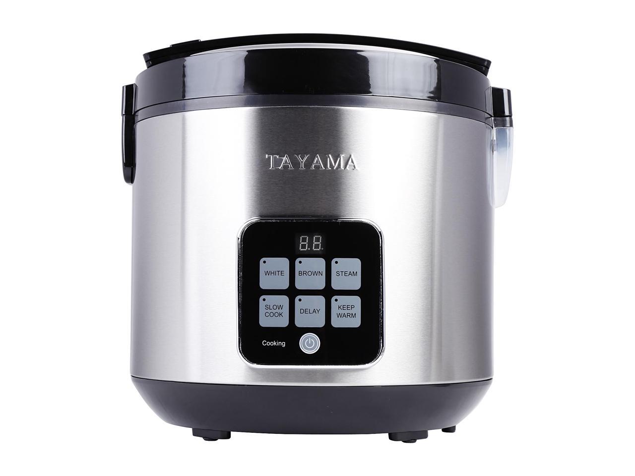 Tayama Trc 50h1 Digital Rice Cooker And Food Steamer Black 20 Cups Cooked10 Cups Uncooked 2087