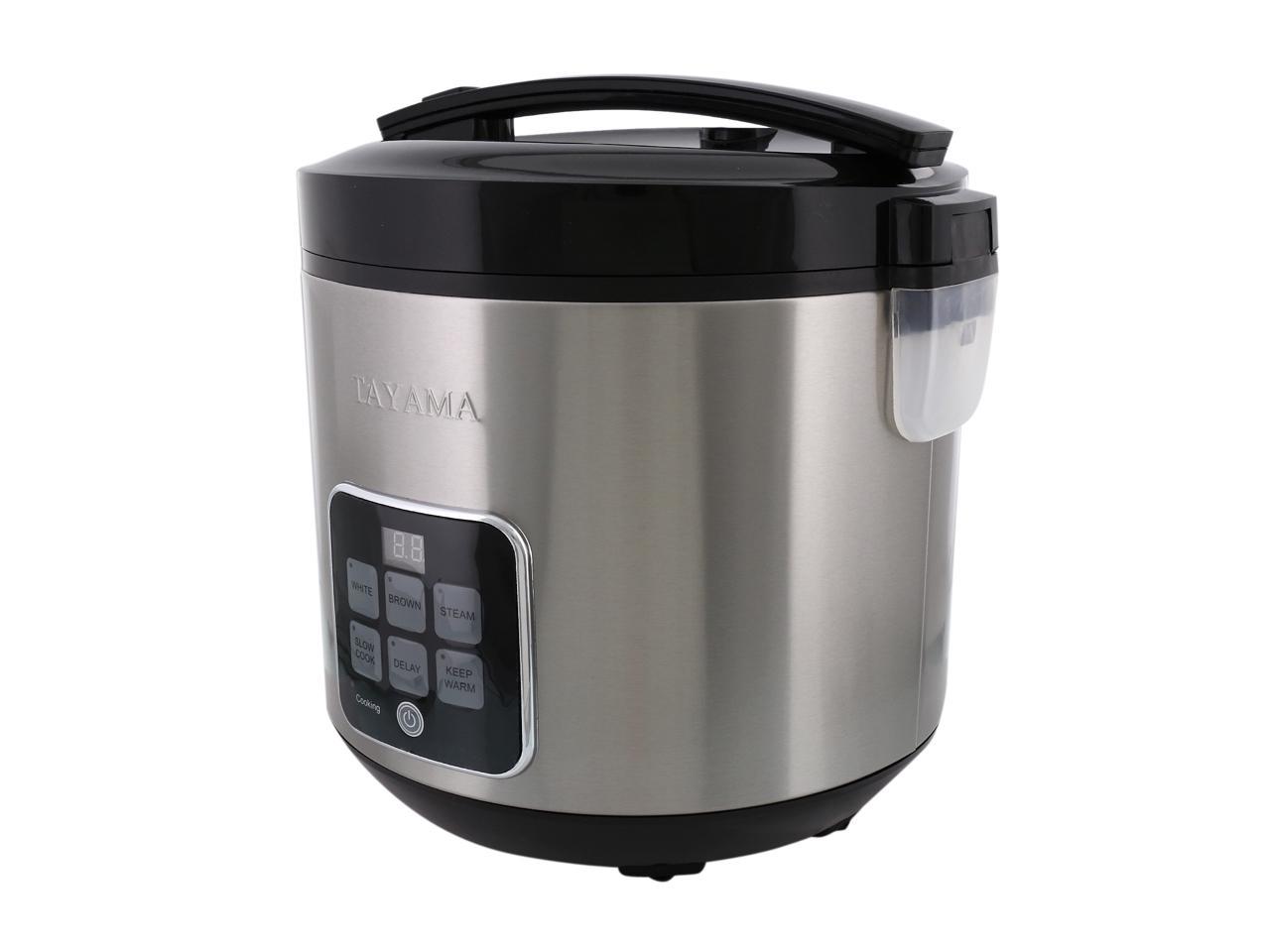 Tayama TRC-50H1 Digital Rice Cooker and Food Steamer, Black, 20 Cups ...