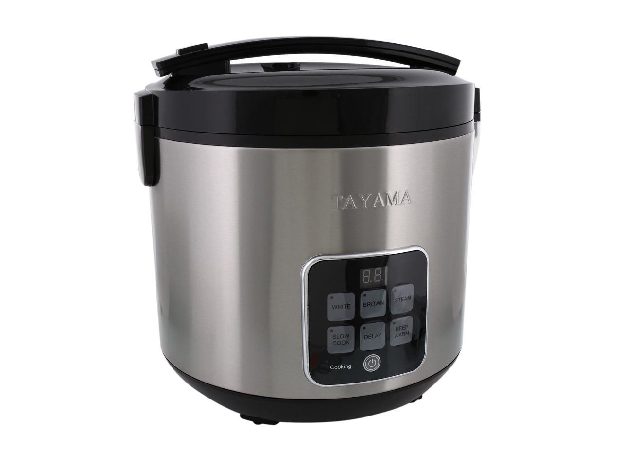 Tayama TRC-50H1 Digital Rice Cooker and Food Steamer, Black, 20 Cups ...