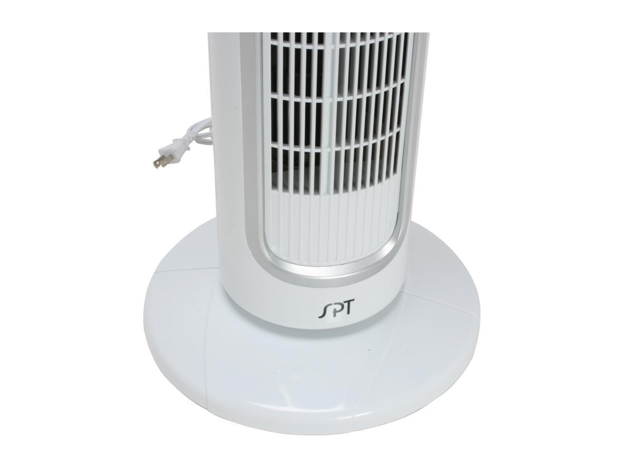 Sunpentown Tower Fan with Ionizer, White/Silver SF1521